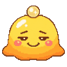 朝の丘に立つひだまりスライム